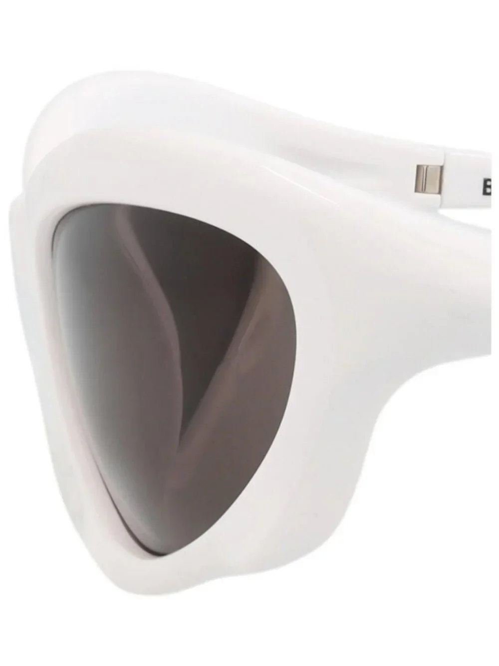 New Balenciaga Mens Shield/Wrap White White Grey Fashion Designer Sunglasses